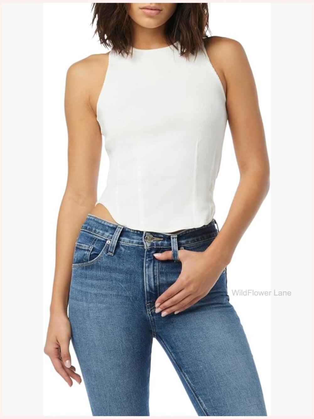 Eco Darted Sleeveless Tank Top - Tanks & Camis
